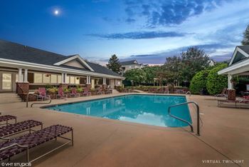 Pool during dusk